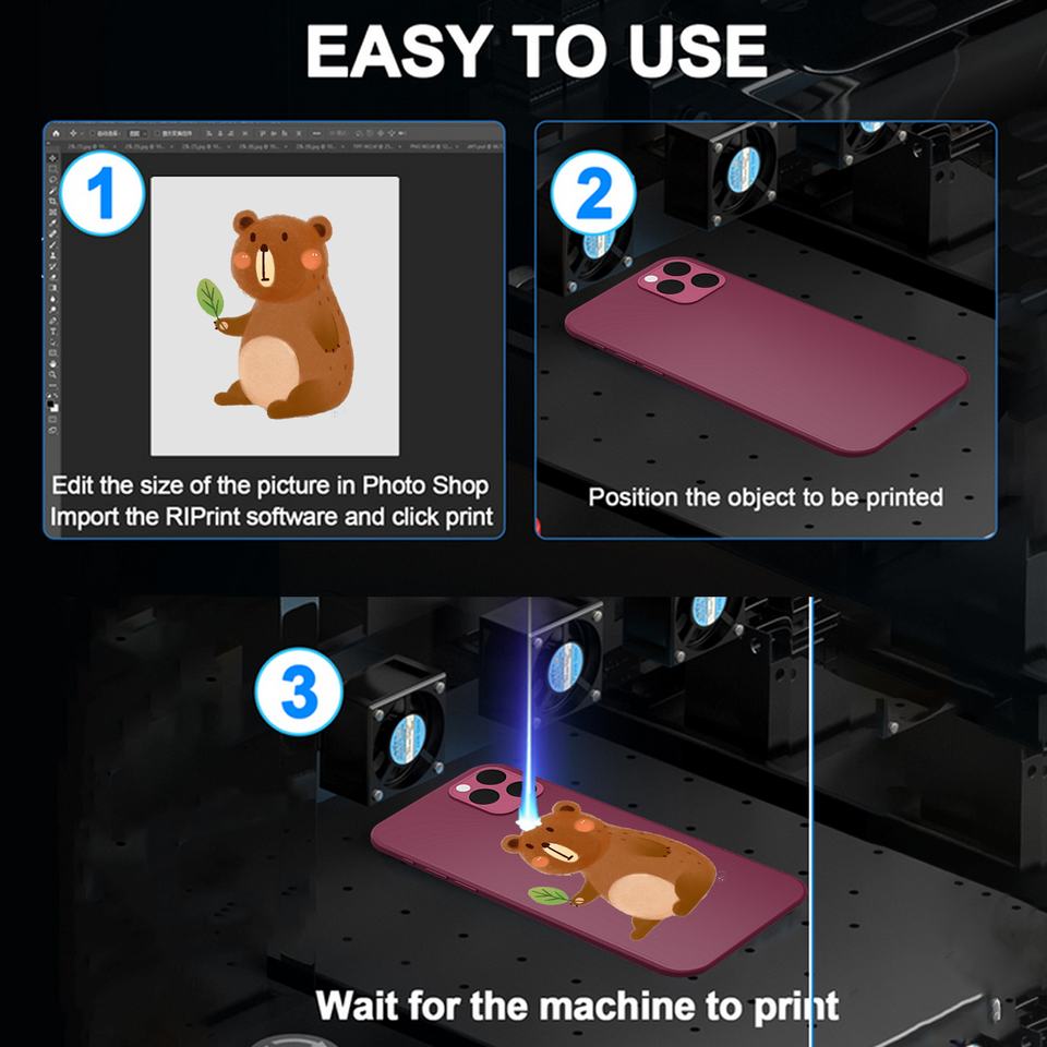 UV Flatbed Printer - Key Chain Printing Machine LED Lenticular A4 for Sale