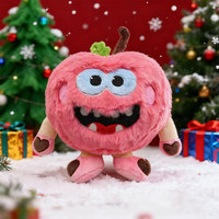 Jouet en peluche CE fabricant personnalisé noël rouge mal pomme coeur aimant APP WIFI contrôlé NFC peluche poupée cadeau de noël