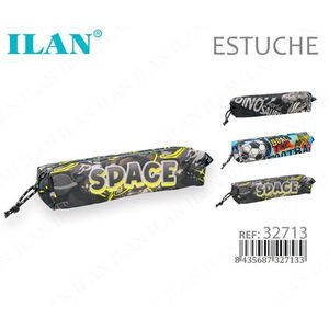 Astuccio ILAN con Design Spaziale e Chiusura a Coulisse per Materiale Scolastico - Product Image 1