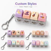 Porte-clés mécanique personnalisé à 3 touches avec logo d'entreprise imprimé, mascotte de marque, fidget clicker, nouveauté