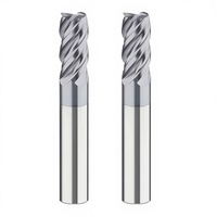 Broca de compresión de corte ascendente y descendente con recubrimiento DLC HRC 60, de carburo sólido, espiral, 4mm, para router CNC de carpintería, ¡la más vendida!