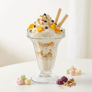 Gobelets à dessert transparents en forme de pétale, en PS, écologiques, résistants au lave-vaisselle, pour milkshakes et glaces, vente en gros - Product Image 4