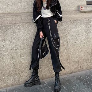 <span class=keywords><strong>Pantaloni</strong></span> <span class=keywords><strong>Cargo</strong></span> Streetwear <span class=keywords><strong>pantaloni</strong></span> Casual da donna <span class=keywords><strong>pantaloni</strong></span> larghi neri a vita alta <span class=keywords><strong>pantaloni</strong></span> <span class=keywords><strong>femminili</strong></span> stile coreano <span class=keywords><strong>pantaloni</strong></span> da donna Dropshipping - Product Image 1