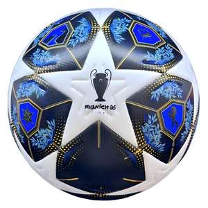 Mesin cetak kustom kulit PU bola sepak dewasa desain baru sepak bola bola kulit PU bahan TPU resmi termal dijahit - Product Image 4