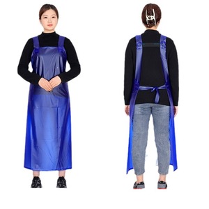 PVC Bib Apron Double Shoulder Waterproof Oil Resistant Chemical Resistant Heavy Duty Work Apron For Men Women Adults - Product Image 1