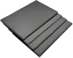 Plateau de fromage Rock noir de 12x8 pouces pour banquets de cuisine, assiette <span class=keywords><strong>en</strong></span> pierre de Deli MONKEY SUN pour gâteau, fruits, viande, apéritifs, d - Product Image 3