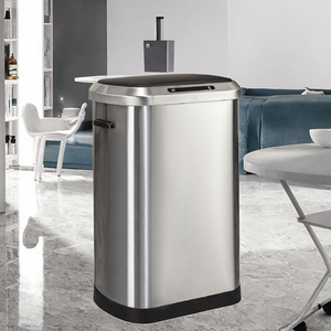 Ánh nắng mặt trời 11.9 gallon chải thép không gỉ thường vụ cảm biến chuyển động thùng rác có thể 45 lít nhà bếp chất thải bin - Product Image 3