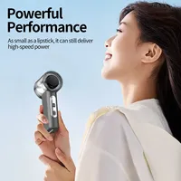 Ventilateur portable T61 USB à 199 vitesses, haute vitesse, avec affichage numérique intelligent, mini ventilateur personnel pour voiture et voyage