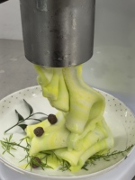 LEMON Pengolah Makanan Stainless Steel Efisiensi Tinggi untuk Es Krim & Mie Tekan 80W 420ml Hopper 48L/jam Produksi 220V/110V