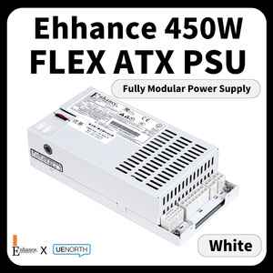 เพิ่มประสิทธิภาพ Flex-ATX PSU สีขาว 450w สำหรับ NAS/ITX โฮสต์ขนาดเล็ก Platinum ENP-8345L ระบบจ่ายไฟแบบโมดูลาร์เต็มรูปแบบ - Product Image 2