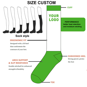 Chaussettes habillées colorées <span class=keywords><strong>mi</strong></span>-mollet personnalisées en Spandex/Polyester/Coton pour hommes, respirantes, vente en gros - Product Image 2