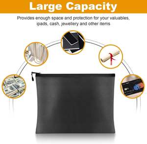 Small Size Fireproof and Waterproof Zipper Bags for Money and Files Made of Fiberglass for Organizing File <b>Folders</b> - Product Image 5