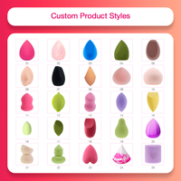 Éponge de beauté en PU de haute qualité, forme de doigt, mélangeur de maquillage, petite éponge cosmétique personnalisée, poudre de maquillage mignonne
