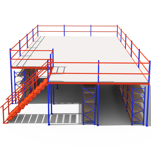 Piattaforma Soppalco Industriale in Acciaio con Protezione Anticorrosione, Scaffalatura Metallica per Magazzino, Scaffale per Stoccaggio, Soppalco Illuminato - Product Image 5