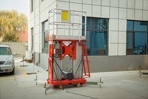 גבוהה-קצה יחיד התורן חשמלי טלסקופי אלומיניום סגסוגת אלומיניום הידראולי עבודה אווירית שרשרת פלטפורמה גבוהה לשאת אדם-מעלית - Product Image 5