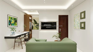 Juego de Muebles de Dormitorio de Hotel Moderno y Económico de 3 Estrellas, Muebles de Madera para Habitación Completa con Cama, Mesitas de Noche, Mueble para TV y Sillón - Product Image 6