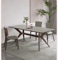 Ensemble de table à manger classique 4 places Yi moderne avec plateau en fibre de verre, table et chaises, échantillon gratuit, pas cher