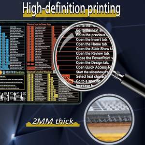 Tapis de souris en caoutchouc personnalisé pour <span class=keywords><strong>Excel</strong></span>/<span class=keywords><strong>Word</strong></span>/PowerPoint/<span class=keywords><strong>Windows</strong></span>, antidérapant, imperméable, grand tapis de bureau pour jeux, 200 raccourcis clavier - Product Image 5