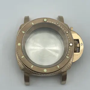 High-End Mechanische Cusn8 Bronzen Roestvrijstalen Horlogekast Met Lichtgevende Ring 20atm Waterdichte Duikhorloges In Productie