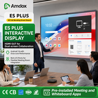 Pantalla Interactiva Amdox ES Plus 4K con Android 14, Salida HDMI y Software para Reuniones, Pizarra Inteligente para Niños