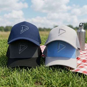 Gorras Trucker de Malla de Algodón de 5 Paneles, Bordadas en 3D, Unisex, para Verano, Estilo Casual Deportivo, Ajustables con Cierre a Presión - Product Image 2