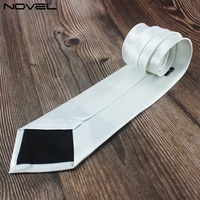 Cravate vierge à sublimation DIY, prix de gros, blanche, 100% polyester, impression thermique métallique, pour enfants, adultes, hommes, usage promotionnel