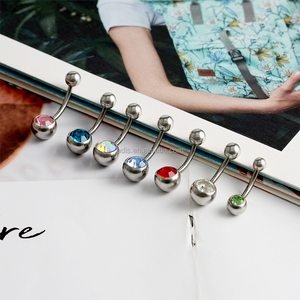 Mejor Venta de acero inoxidable 316L externamente roscado Piercing joyería ombligo anillo del vientre - Product Image 4