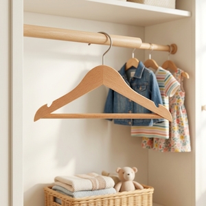 <span class=keywords><strong>Appendiabiti</strong></span> in legno per <span class=keywords><strong>bambini</strong></span> con barra antiscivolo per esposizione in negozio - Product Image 3