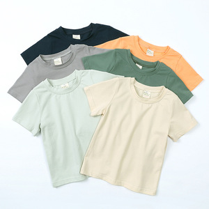 Venta al por mayor Venta caliente de verano niños pequeños niños niñas sólido suave algodón ropa Casual bebé <span class=keywords><strong>camisetas</strong></span> - Product Image 2