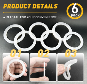 Anillos de Sellado de Silicona de Grado Alimenticio para Cafeteras de Aluminio Bialetti Moka <span class=keywords><strong>Express</strong></span> Dama de 6 Tazas - Product Image 5