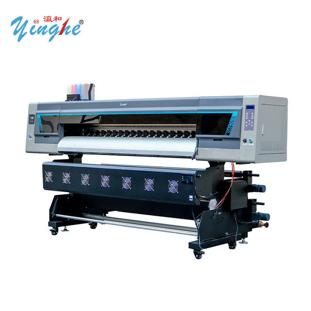 YINGHE 2026 Popular 1.8m Dye Sublimation Paper Digital Printer I3200A1 4-6 Head Textile Jerssy CMYK Fast MENA Egypt CairoStock