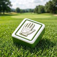 Tuiles de Mahjong Américaines de Luxe Personnalisées avec Logo, Thème Golf, en Acrylique Vert, pour le Divertissement en Extérieur et les Sports Saisonniers