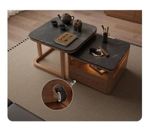 <span class=keywords><strong>Table</strong></span> basse moderne minimaliste - Petite taille - Design compact pour salon - <span class=keywords><strong>Table</strong></span> à thé élégante et luxueuse <span class=keywords><strong>de</strong></span> couleur crème - Forme réglable - Product Image 3