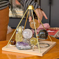 RURU RuAir Sphère de cristal naturel écologique, pierre précieuse gravée, boule énergétique, Fengshui, ornement DIY, décoration intérieure