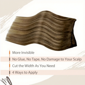 Cheveux humains blond cendré ombré, non traités, lisses, ensemble complet pour la tête, densité 100%, double trame, cheveux Remy, taille personnalisable - Product Image 2