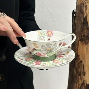 Tasse/Assiette en Céramique de Qualité Supérieure Lelyi, Design Direct Usine, Style Occidental à Longue Poignée, Grès Haute pour Thé de l'Après-midi et Café - Product Image 3