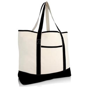 Hight Quality Reusable Grocery <b>Bag</b> Women Canvas Shoulder Cord Purse With Zipper Cotton Tote <b>Bags</b> - Product Image 1
