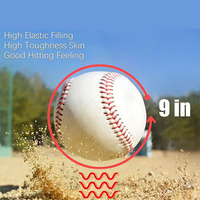 Balles de baseball professionnelles pour jeunes de 9 pouces en cuir PVC, balles d'entraînement rigides, Pelotas De Beisbol OLANNY, balles de softball, logo et couleur personnalisés