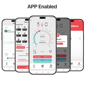 Thermomètre <span class=keywords><strong>de</strong></span> <span class=keywords><strong>cuisson</strong></span> sans fil Bluetooth Lonnmeter à double connexion, <span class=keywords><strong>sonde</strong></span> <span class=keywords><strong>de</strong></span> qualité alimentaire, étanche IP68, précision 1°C, écran LCD pour viande - Product Image 3
