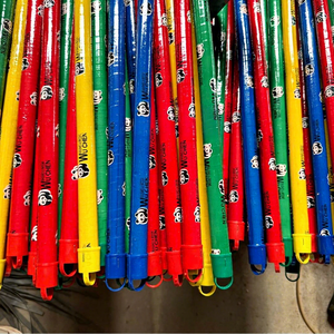 Manche de balai en bois enduit de PVC ASIAWOOD avec tête en plastique à poils festonnés, pelle multifonctionnelle pour le nettoyage des toilettes et des sols - Product Image 4