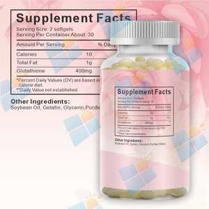 Cápsulas de Glutatión Liposomal Vegano Halal de Marca Privada SUNI OEM ODM, Suplemento de 400 mg para Adultos, Antienvejecimiento - Product Image 2