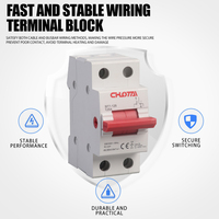 Interrupteur-sectionneur industriel LONG TAI SF7-125 16A-125A 230V/400V Contact Cuivre-Argent Plastique PA66 Ignifuge