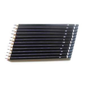 Set di matite per schizzi di 12- B, 2B, 3B, 4B, 5B, <span class=keywords><strong>6B</strong></span>, HB,H,2H, 3H,4H ,5H-matite da disegno con piombo grafite e legno Premium - Product Image 1