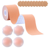Accessoires de soutien-gorge personnalisés Ensemble de ruban adhésif pour le levage des seins 5cm XL et couvre-mamelons en silicone