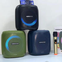 Hopestar PARTY100 MINI Altavoz Bluetooth Portátil de 5W, Mini Altavoz con Bluetooth, Resistente al Agua IPX6, Luz LED de Espectro, Radio FM, Audio de Bolsillo para Exteriores