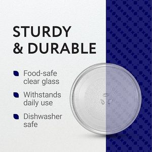 12.75 Inches/324mm Eco-Friendly Engraved Food Grade Glass Microwave Plate/<strong>Dish</strong> <strong>Replacement</strong> - Product Image 2