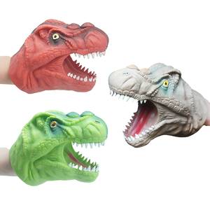 Marioneta de mano de alta calidad de goma suave TPR con forma de dinosaurio, tiburón, cocodrilo y lagarto. - Product Image 1