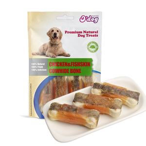 כלב אימון שיניים מטפלת בעוף ופייג עור cowhide כלב עצם מטפלת חטיפים כלבים עצמות, מזון ניקוי שיניים - Product Image 2