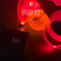 Source de lumière LED à fibre optique pour aménagement extérieur, projecteurs de lumière à fibre optique résistants aux intempéries, moteur de lumière à fibre optique 20W RGBW DMX
