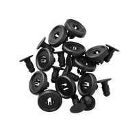 Clips de fixation noirs en plastique à pousser pour voiture, attaches de garniture de carrosserie automobile, tête de 17,7 mm, tige de 7,5 mm, pointe de 7 mm, clips rivets pour panneaux de véhicule